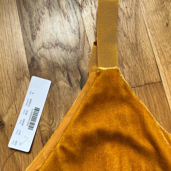 NWT J. Crew Drapey Velvet Velour Camisole Black Ribbon Strap V-Neck Tank Top S - Picture 2 of 2